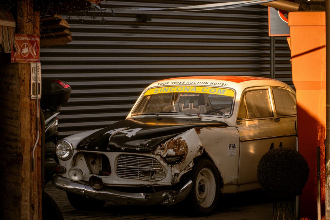 Crashed in autocross. Nu in garage
